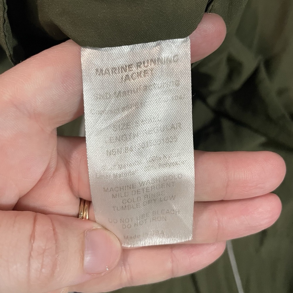 USMC Marine Running Jacket Mens Size Small Green Military Reflective PT Coat USA - Picture 2 of 6